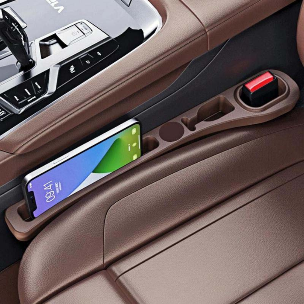 Smart Organizer | Car Seat Organizer with Faux Leather Design | Universal Fit for Clutter-Free Driving 9