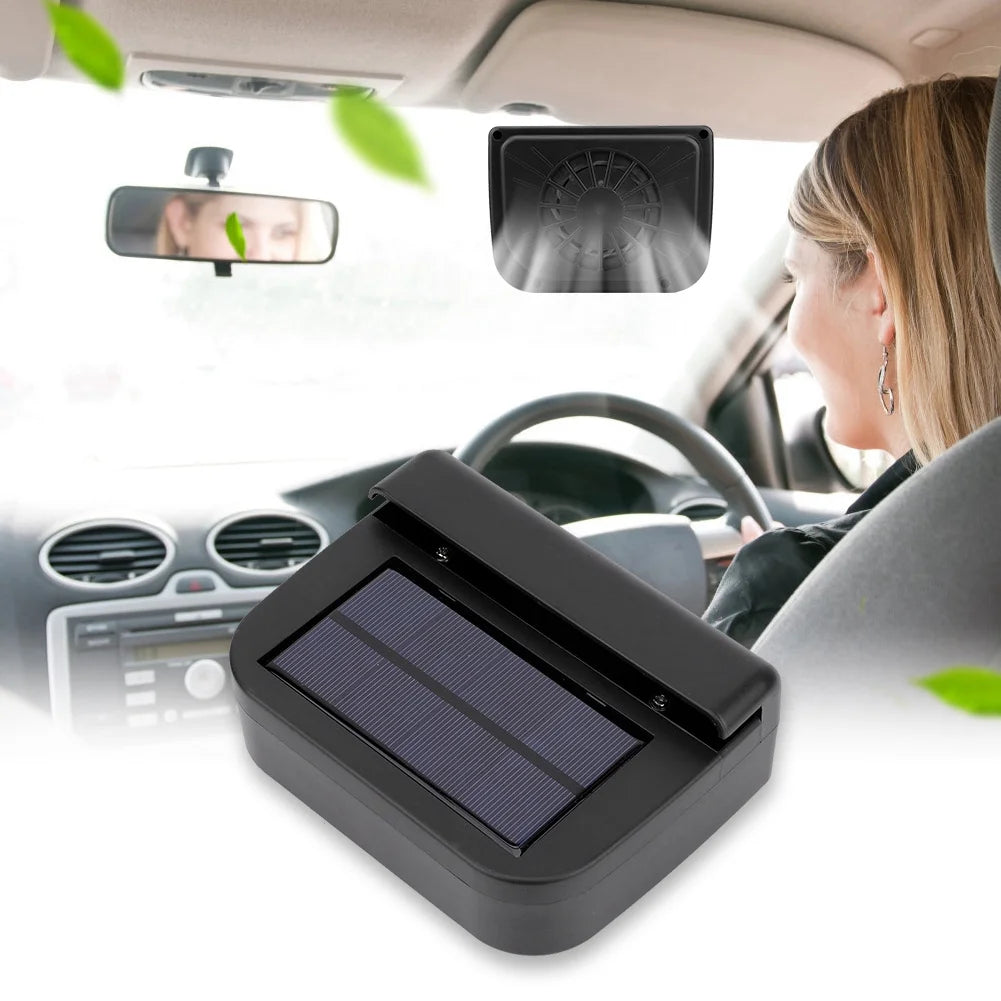 Solar Car Air Vent Fan | Wireless Design for Efficient Air Circulation & Heat Reduction 0