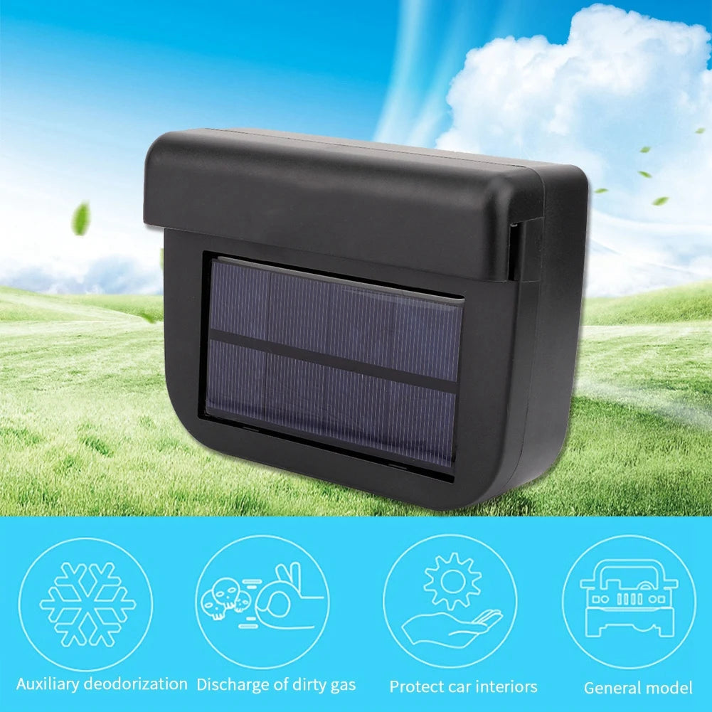 Solar Car Air Vent Fan | Wireless Design for Efficient Air Circulation & Heat Reduction 1