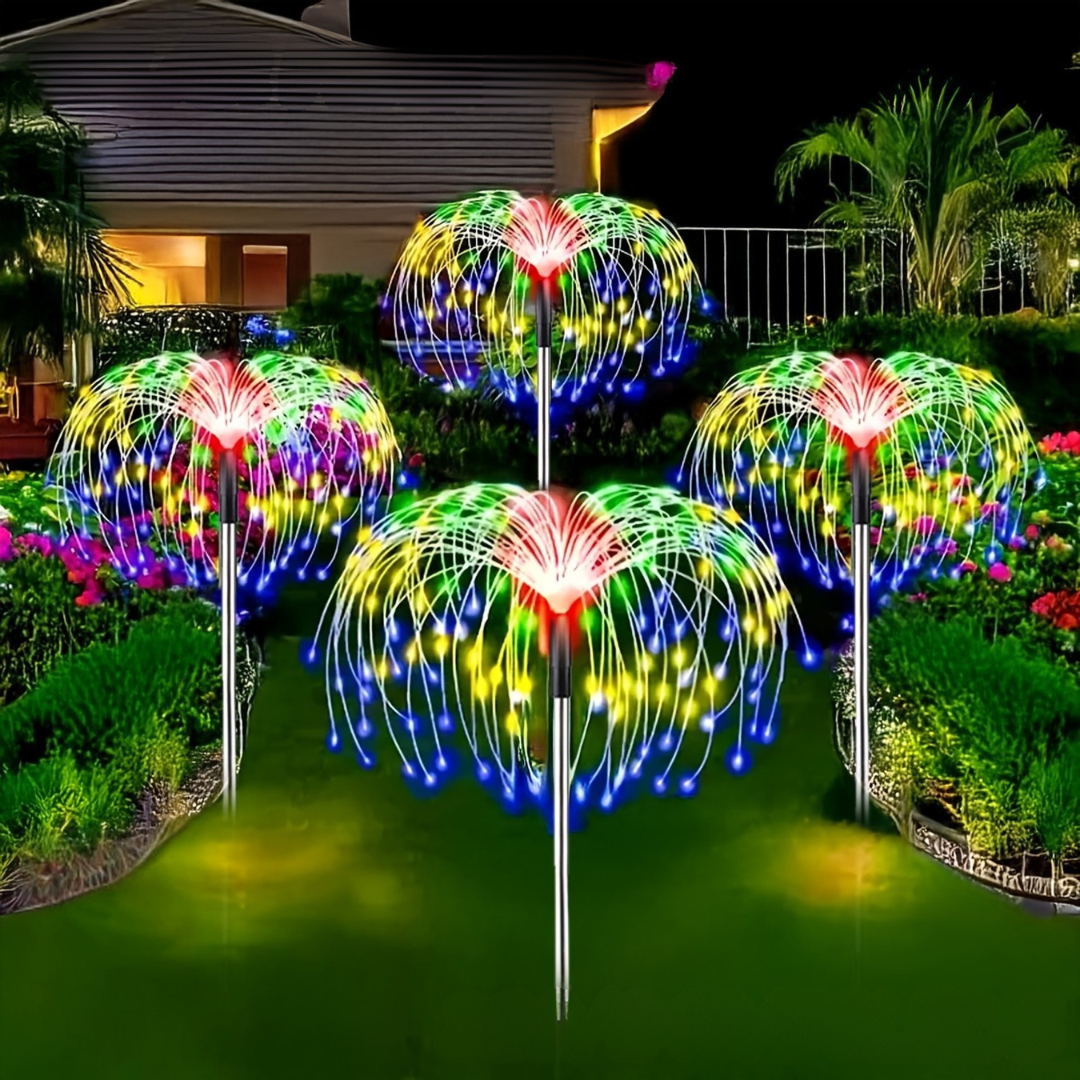 Solar Garden Lights | Outdoor LED Firework Lights with 8 Lighting Modes | Eco-Friendly Decoration for Stunning Garden Ambiance 3
