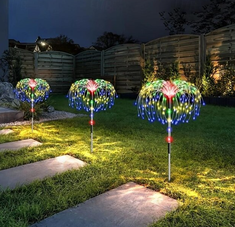 Solar Garden Lights | Outdoor LED Firework Lights with 8 Lighting Modes | Eco-Friendly Decoration for Stunning Garden Ambiance 4