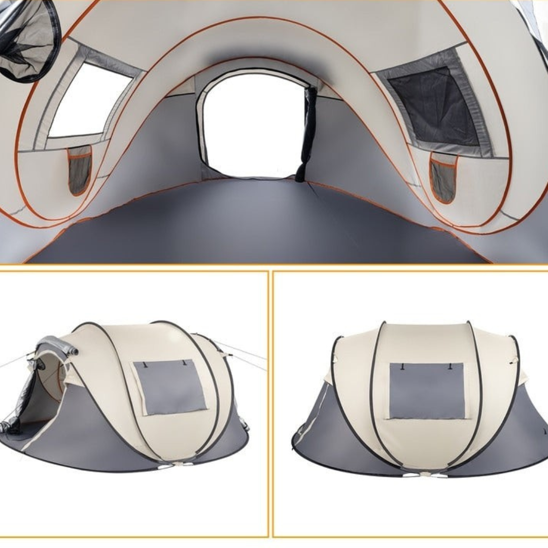 Spacious 4 Man Pop Up Camping Tent with Instant Setup | Waterproof Shelter for Outdoor Adventures 1