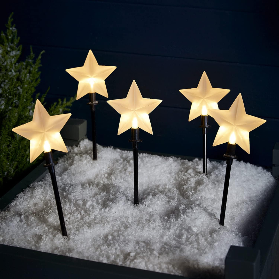 Star Garden Stake Lights | Warm White LED Outdoor Lights with Timer | Weather-Resistant Design for Enchanting Decor 2