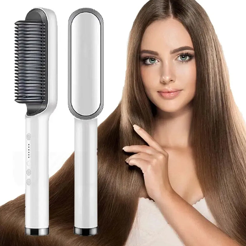 Stryva | Hair Straightening Brush with Integrated Protection Technology | Effortless Styling for Healthy, Shiny Hair 3
