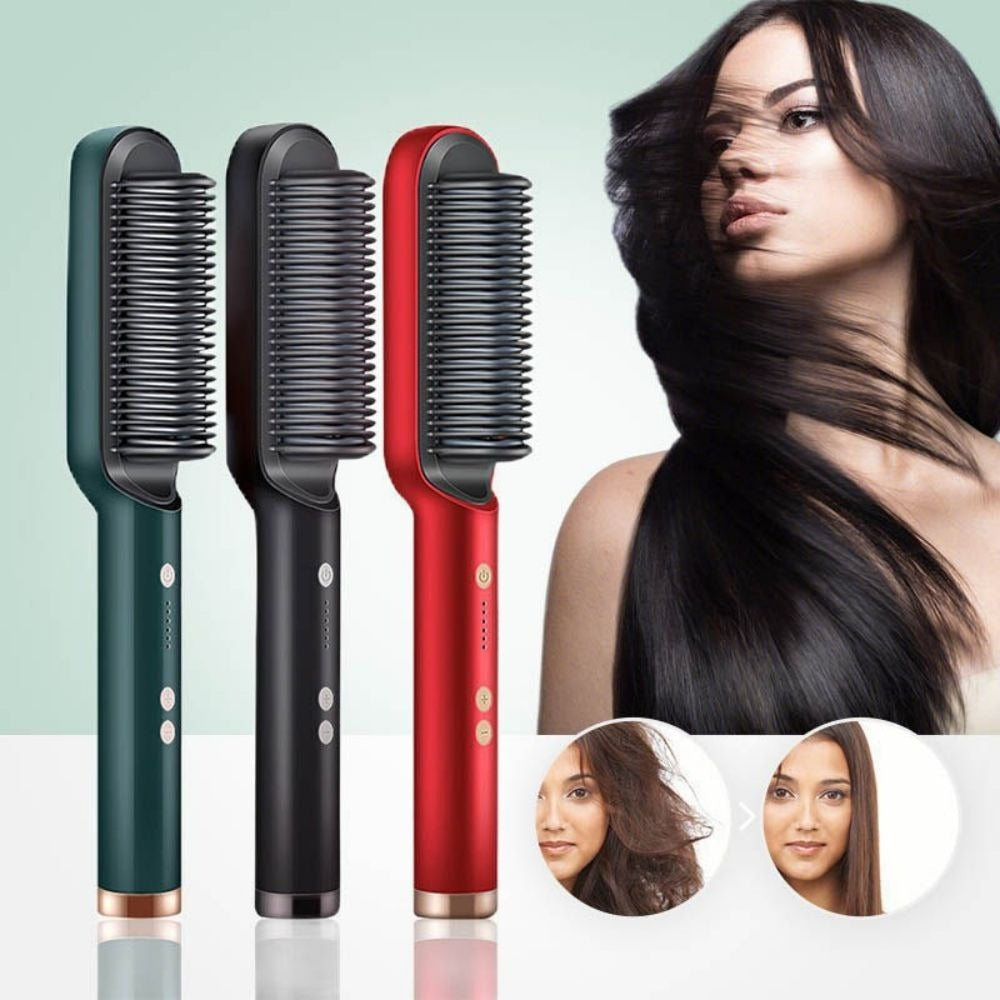 Stryva | Hair Straightening Brush with Integrated Protection Technology | Effortless Styling for Healthy, Shiny Hair 4