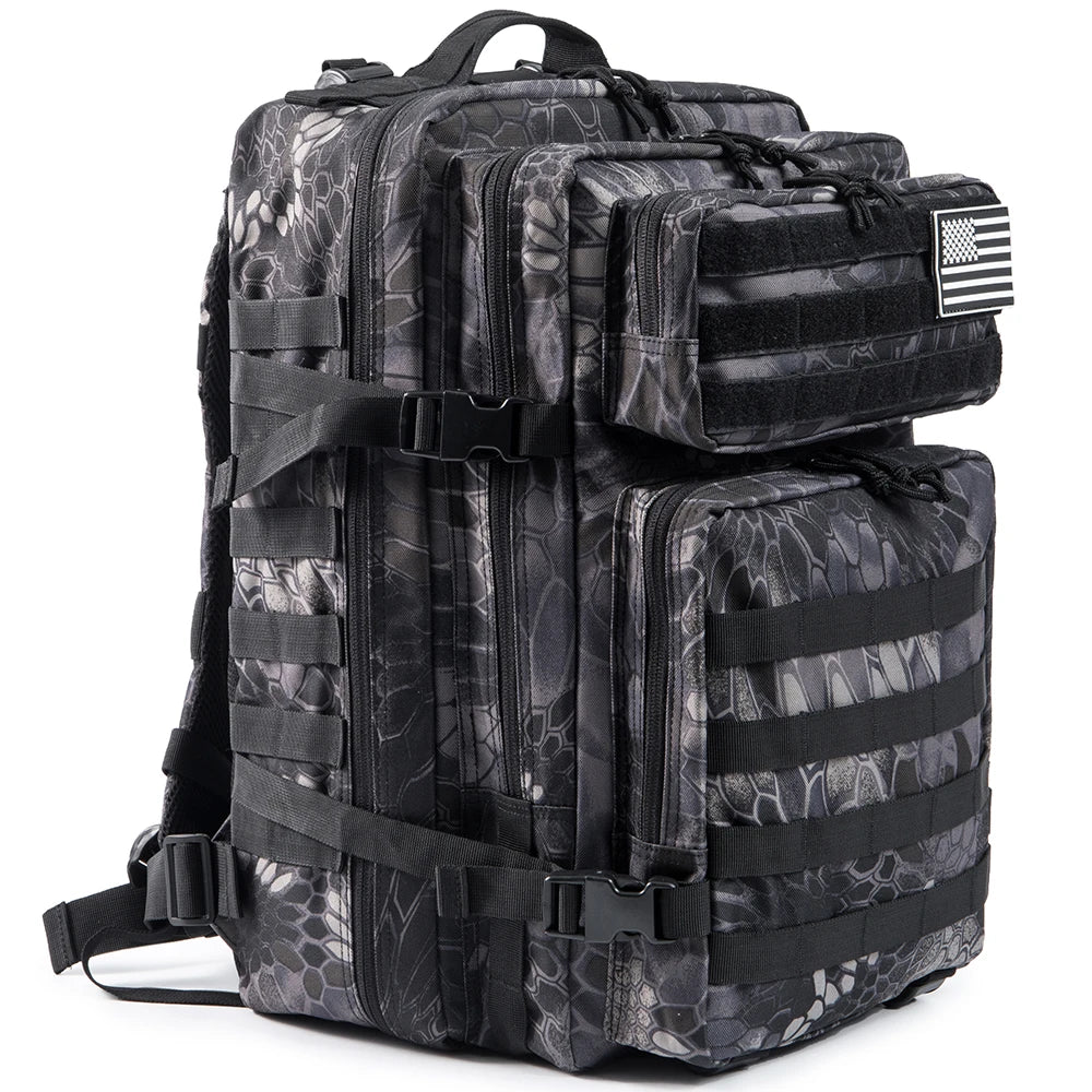 Tactical Military Rucksack | 45L Water-Resistant Backpack with MOLLE System | Versatile Gear for Outdoor Adventures 15