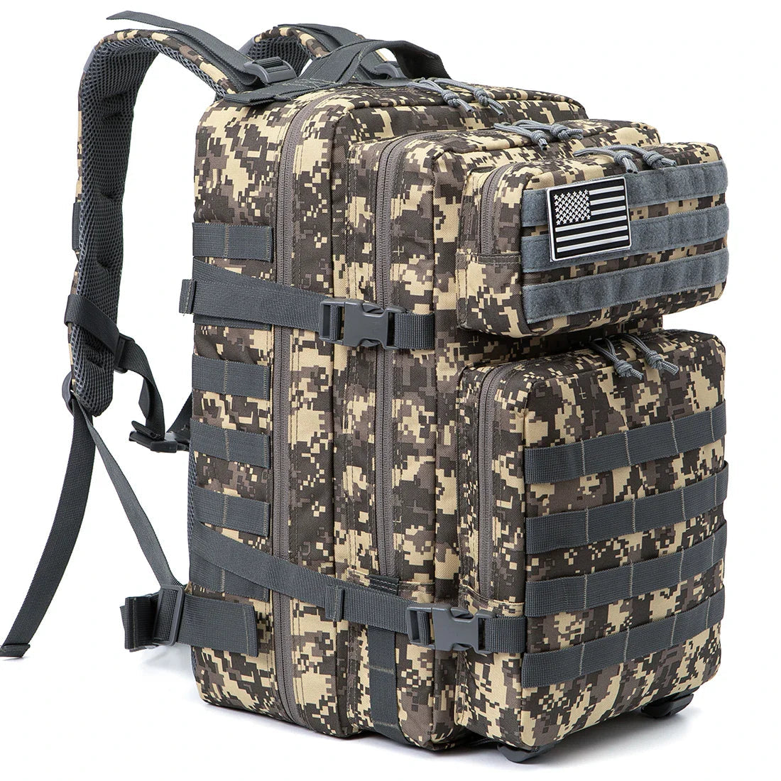 Tactical Military Rucksack | 45L Water-Resistant Backpack with MOLLE System | Versatile Gear for Outdoor Adventures 16