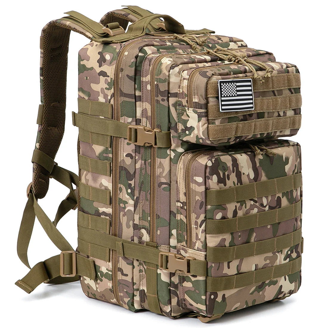 Tactical Military Rucksack | 45L Water-Resistant Backpack with MOLLE System | Versatile Gear for Outdoor Adventures 18