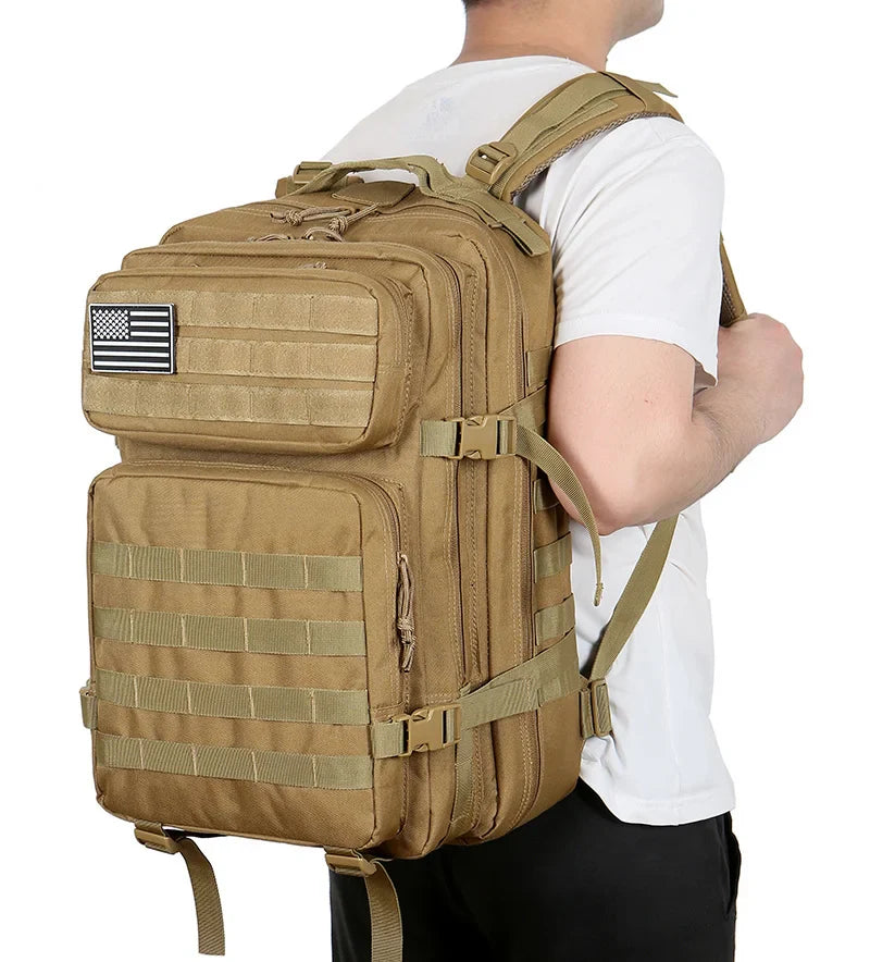 Tactical Military Rucksack | 45L Water-Resistant Backpack with MOLLE System | Versatile Gear for Outdoor Adventures 5