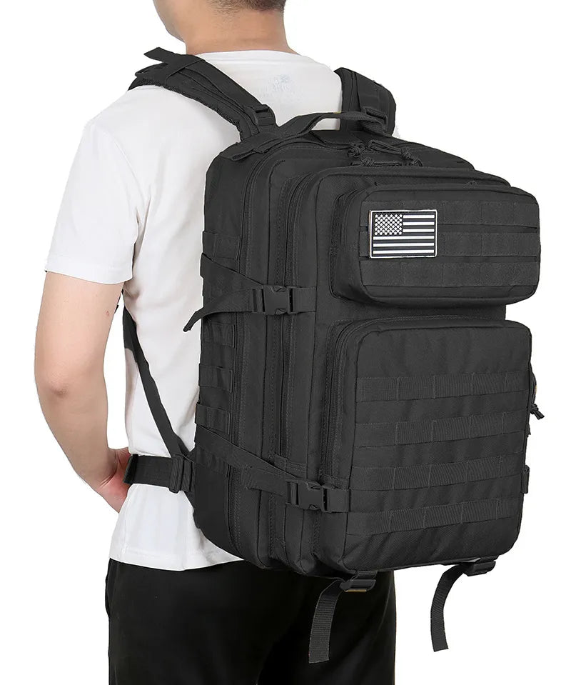 Tactical Military Rucksack | 45L Water-Resistant Backpack with MOLLE System | Versatile Gear for Outdoor Adventures 7