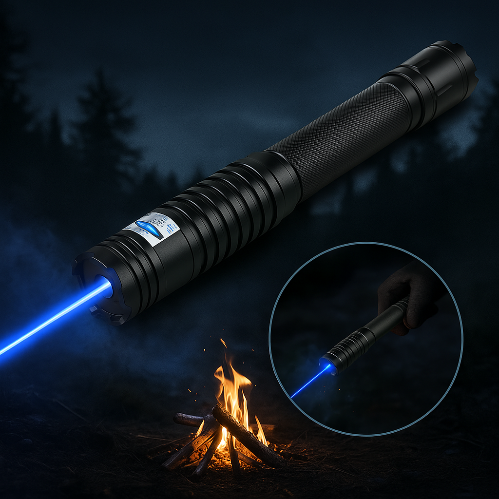 Tactical Outdoor Flashlight | High-Power Rechargeable Torch Light with Instant Fire Starter | Compact Survival Tool for Adventurers 0