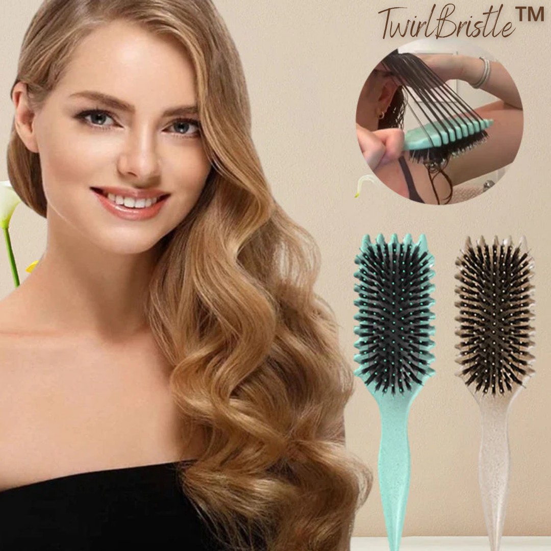 TwirlBristle | Hair Brush with Anti-Static Material | Effortless Detangling for All Hair Types 0