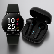 Versatile Smart Watch Fitness Tracker with Heart Rate Monitor & Bluetooth Earbuds for Active Lifestyle 0