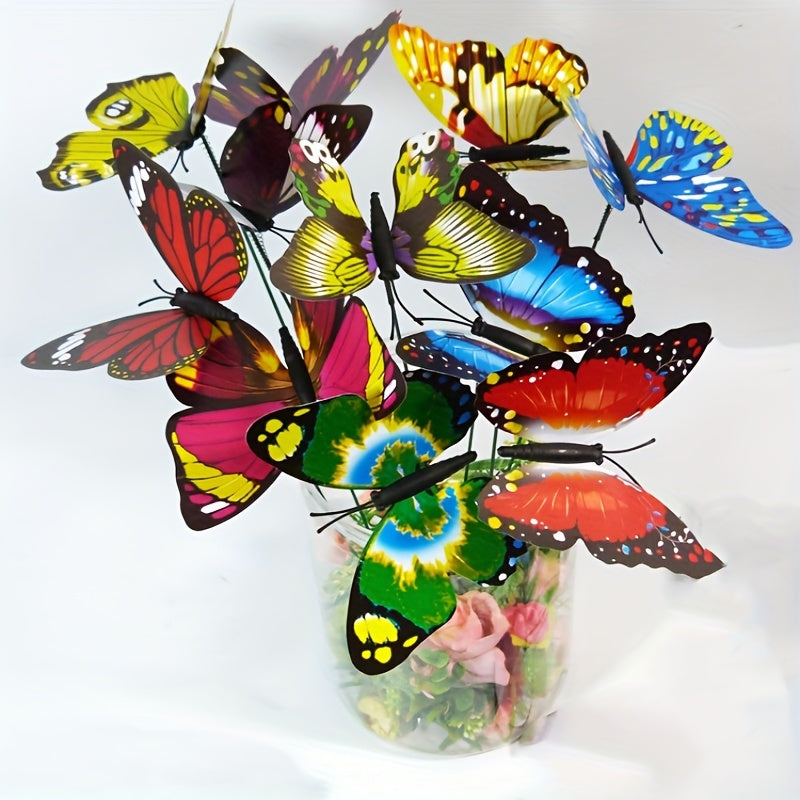 Vibrant Butterfly Garden Stakes | Durable Plastic Decor for Outdoor Charm & Colorful Appeal 0