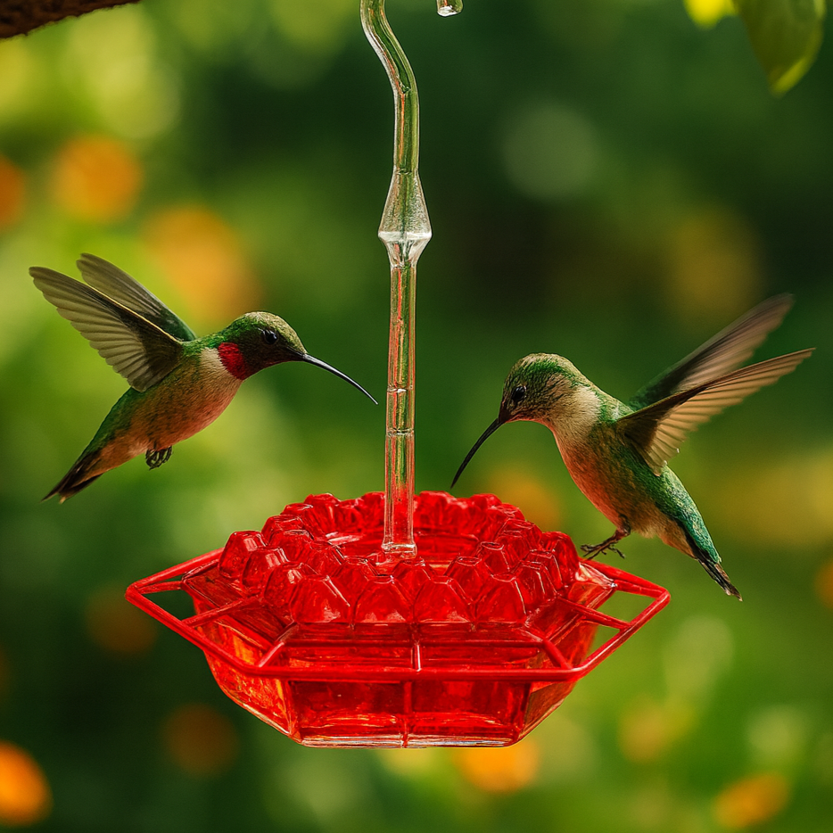 Vibrant Garden Hummingbird Feeder with Flower Ports | Durable UV-Resistant Design for Attracting Birds 1
