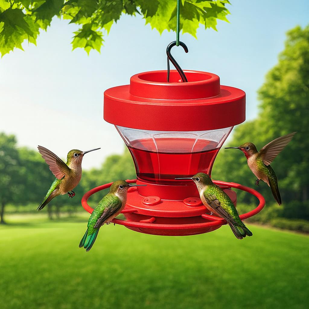 Vibrant Nectar Feeder | Hummingbird Feeder with 8 Feeding Ports | Leakproof Design for Easy Maintenance and Garden Attraction 0