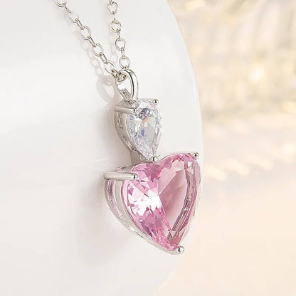 Collar Corazon Piedra Rosa Vaelis™